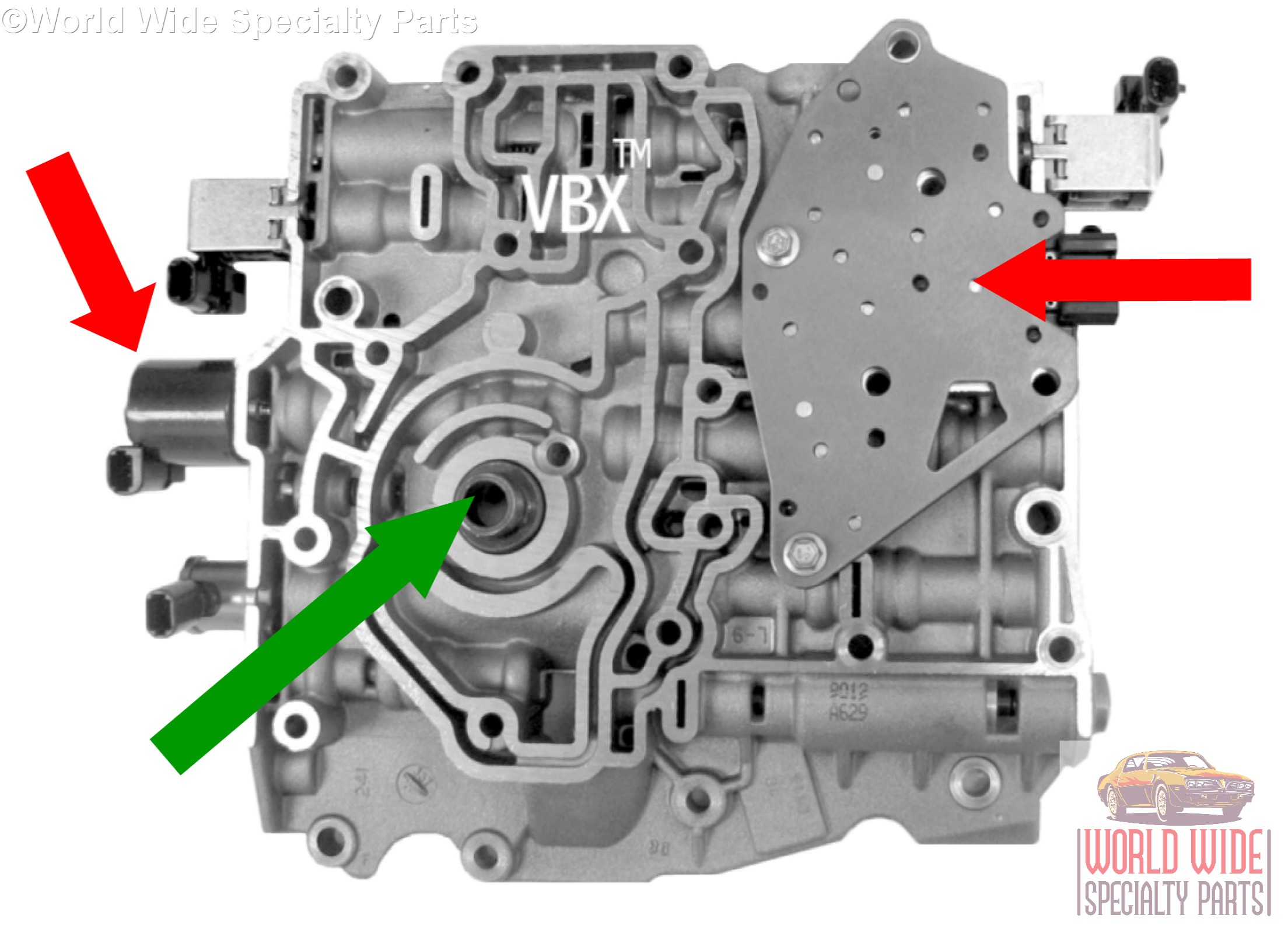 GM 4T65E Valve Body 20002002, 2Piece Pump W/O Servo Apply Valves